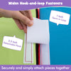 Close-up of hook-and-loop fasteners on foam climbing blocks, featuring a 2.5-inch hook and 1-inch sewn-in loop for.