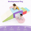 Soft foam climbing blocks in various colors for toddlers, promoting motor skills and creative play in indoor settings.