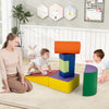 Colorful 6-piece foam climbing blocks set for indoor play, featuring soft EPE foam and waterproof PU cover for safety.