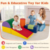 Colorful 6-piece foam climbing blocks set for kids, promoting creativity and coordination in a safe indoor play.