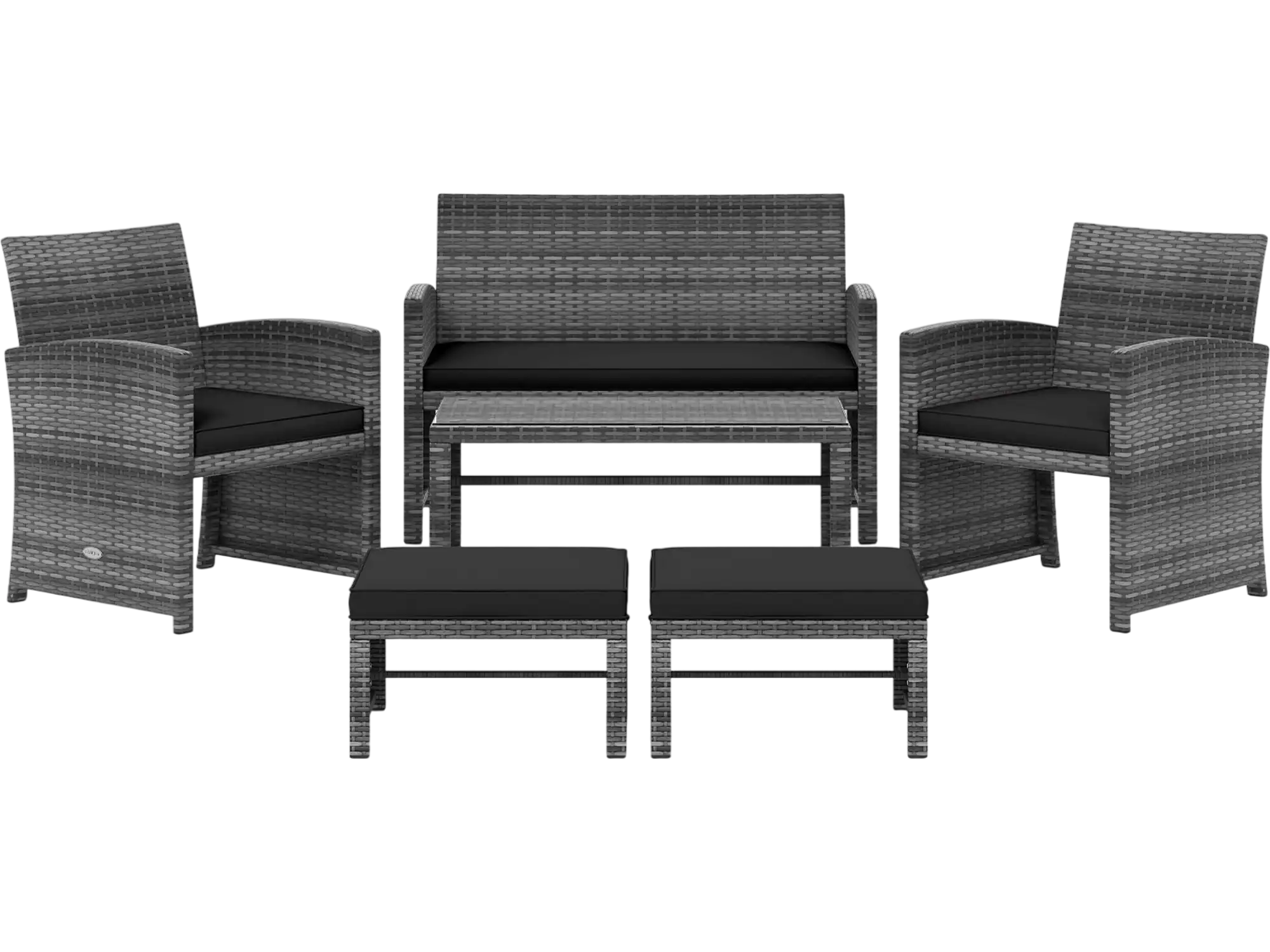 Costway 6-Piece Outdoor Patio Sectional PE Rattan Sofa Set 465297138 New