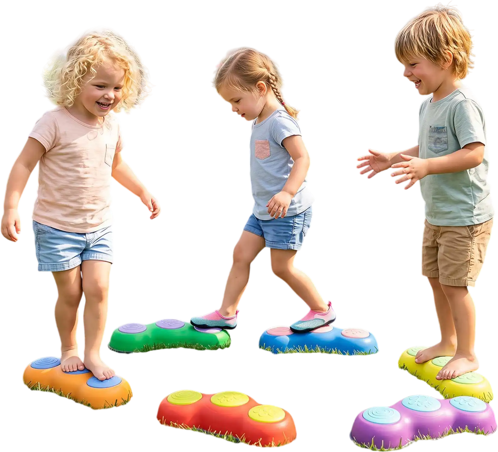 Costway 6-Piece Kids Peanut Theme Stepping Stones 82622026 New