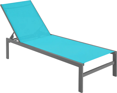 Costway 6-Position Adjustable Chaise Lounge Chair Rustproof Aluminum Frame 04125369 New