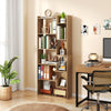 6-Tier Bookshelf Wooden Bookcase with 2 Anti-Tipping Kits Open Display Shelf-Natural - Gallery View 1 of 9