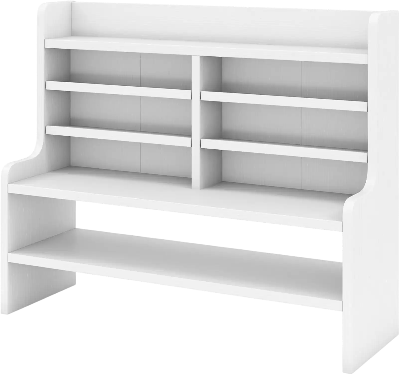 Costway 6-Tier Compact Storage Bookshelf Rack w/ 4 Removable Shelves 60626082 New