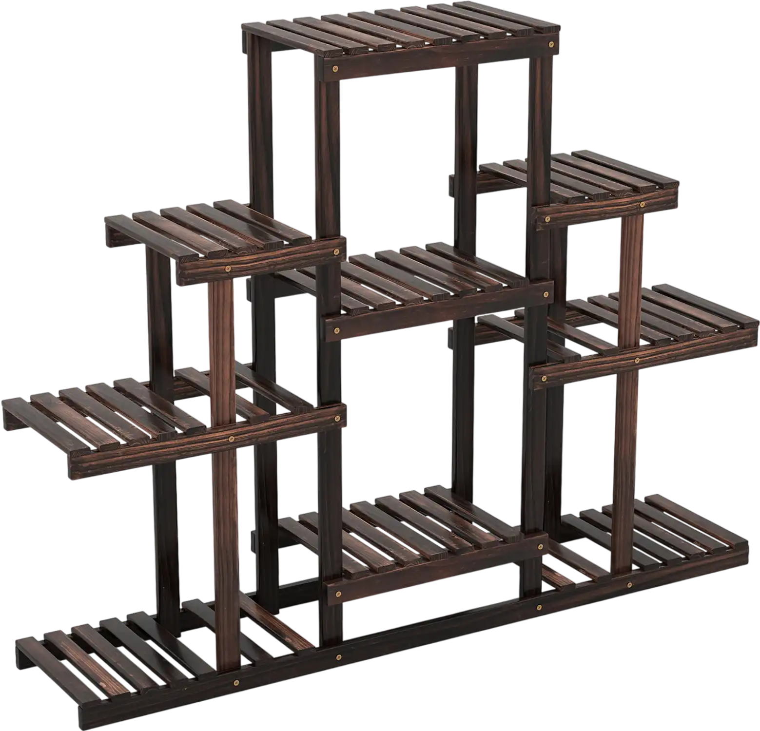 Costway 6-Tier Wood Plant Stand Flower Display Rack Storage Shelf 75961878 New