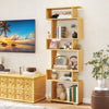 6-Tier Geometric Bookshelf with 2 Anti-Tipping Kits for Home Office-Wood - Gallery View 1 of 10