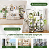 6-tier black metal plant stand with butterfly design, featuring 12 shelves and 4 hooks, ideal for living rooms and.