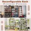 6-tier metal storage shelving unit set of 2 in black, featuring adjustable shelves for versatile organization in any.