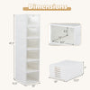 6-tier white shoe organizer set of 2 with clear doors, designed for 12 pairs, ideal for entryway or closet storage.