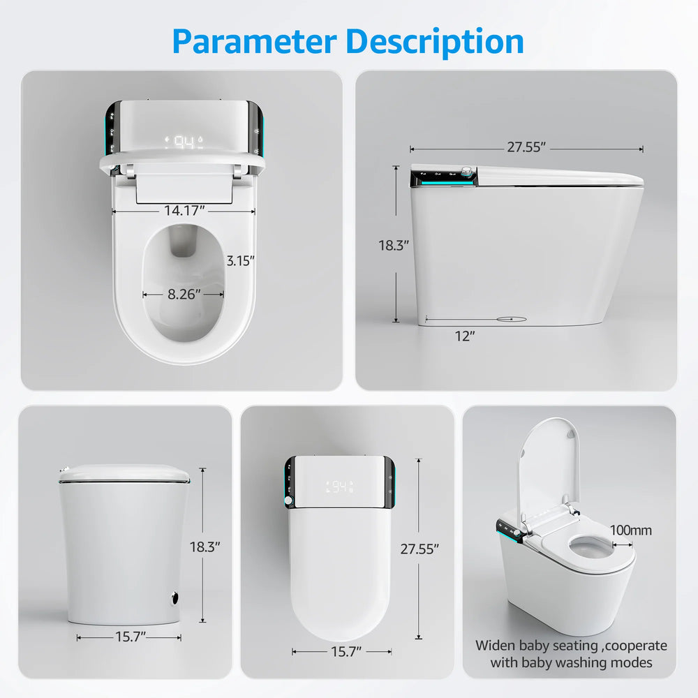 Yulika U1 Smart Bidet Toilet with Touchscreen and Aromatherapy System New
