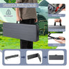 6 feet folding HDPE bench in gray with wood-like texture, featuring a convenient handle and 1320 lbs capacity for.