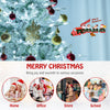 6 feet snow flocked artificial Christmas tree with cool white LED lights, perfect for home, office, or festive.