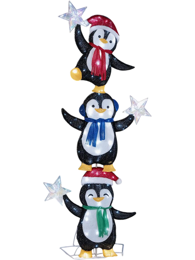 Costway 6' Pre-Lit Penguin Christmas Yard Decoration Holiday Decor 39030945 New