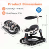 6-in-1 baby walker with adjustable height, removable canopy, and play platform for ages 7-18 months, perfect for.