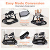 6-in-1 baby walker in white with removable canopy, bounce pad, and adjustable height for versatile play and exploration.