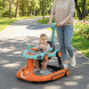 6-in-1 Baby Walker with Canopy Portable Activity Center Bouncer Rocker Combo with Music-Green - Gallery View 1 of 10
