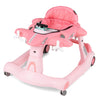 6-in-1 Baby Walker with Wheels and Detachable Play Platform for Kids Aged 6-18 Months Old-Pink - Gallery View 1 of 1