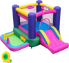 6-in-1 Bouncy Castle Inflatable Bounce House with Slide and Ball Pit with 480W Blower
