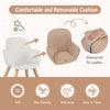Comfortable waterproof PU leather cushion for 6-in-1 convertible wooden highchair, designed for baby safety and easy.