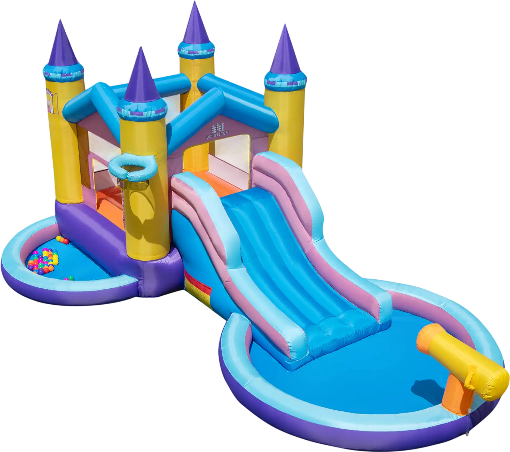 Costway 6-in-1 Inflatable Kids Water Park Yard Water Slide 942817365 New
