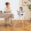 6 in 1 Convertible Highchair with Safety Harness and Removable Tray-Beige - Gallery View 1 of 9