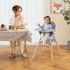 6 in 1 Convertible Highchair with Safety Harness and Removable Tray-Gray - Gallery View 1 of 9