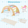 Kids climbing arch playset with removable cushion, multicolor, promotes physical development and sensory stimulation.