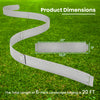 Galvanized metal landscape edging in a curved layout, 20 FT total length, ideal for garden borders and shapes.