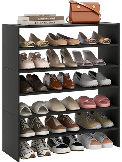 Costway 6-Tier Shoe Rack Cabinet Entryway Anti-Tipping 27961600 New