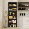 6-Tier Bookcase with 6 Open Shelves and Anti-Toppling Kits-Black - Gallery View 1 of 10