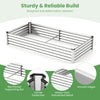 Galvanized raised garden bed with reinforced supporting bar, featuring smooth edges for safe outdoor gardening.