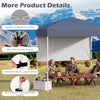 6 x 4 FT Pop-Up Canopy Tent with 1 Half Sidewall Easy Setup Folding Outdoor Sun Shelter - Gallery View 10 of 10