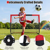 Portable 6 x 4 FT soccer goal set features durable 210D Oxford target fabric and includes cones for practice drills.