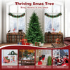6ft pre-lit Christmas tree with 280 warm white LED lights, ideal for creating a vibrant festive atmosphere in any space.