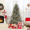 6/7.5/9 FT Artificial Christmas Tree Pre-Lit Hinged Holiday Tree with 360° Quick Power Connector-6 ft - Gallery View 1 of 10