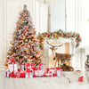 4.5/6/7 Feet Artificial Xmas Tree with Pine Needles and LED Lights-6 ft - Gallery View 1 of 10