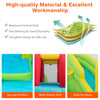 Outdoor inflatable water bounce house featuring mesh walls, reinforced Oxford cloth, and a colorful design for garden.