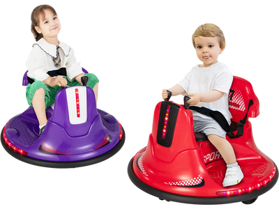 Costway 12V Kids Ride-On Bumper Car Remote Control Lights Music Red 67983154 New
