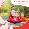 Red 12V kids ride-on bumper car with remote control, featuring lights and music, designed for safe and fun driving.