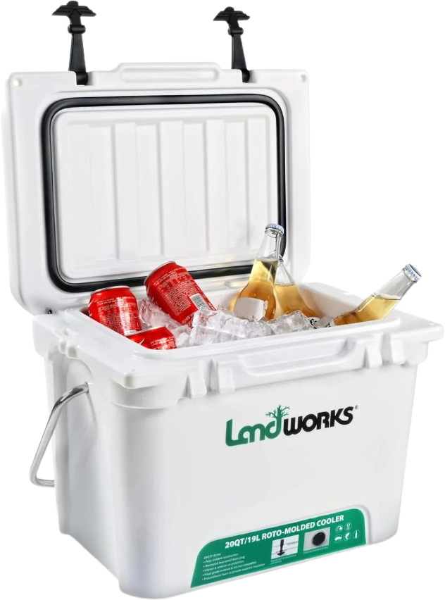 Landworks GUT145 Rotomolded Ice Cooler 5 Gallon 3-5 Day Ice Retention With Bottle Openers New