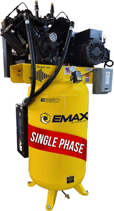 EMAX ES10V080V1 Industrial Series 80 Gal. 10 HP 1-Phase Silent Air Electric Air Compressor New