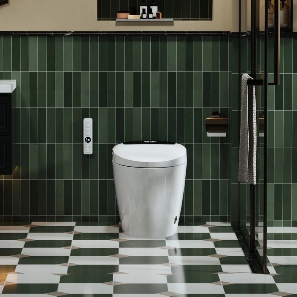 Yulika 951E Smart Toilet with Tank Elongated 1.28 GPF Bidet Heated Seat Auto Flush New
