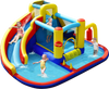 7-in-1 Inflatable Water Slide Bounce Castle with Splash Pool and Climbing Wall without Blower