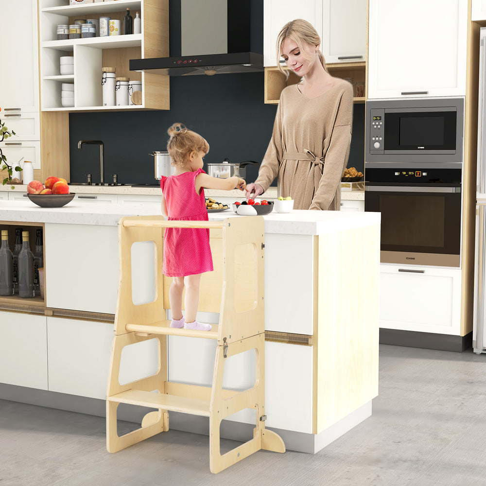Toddler climbing toy set featuring a step stool and table, designed for kids aged 3-14, perfect for playrooms.