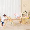 Toddler climbing toy set with slide, climbing ramp, and table for kids aged 3-14, perfect for playrooms and nurseries.