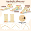 7-in-1 toddler climbing toy set with adjustable height, featuring sliding and climbing ramps for versatile play.