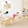 7-in-1 Indoor Climbing Toys for Toddlers with Reversible Ramp-Natural - Gallery View 1 of 10