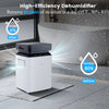 High-efficiency 70-pint dehumidifier with LED display, suitable for home use, reducing humidity from 80% to 30%.