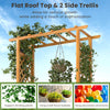 Wooden raised garden bed with lattice trellis for climbing plants, made from natural pine, perfect for patios and.